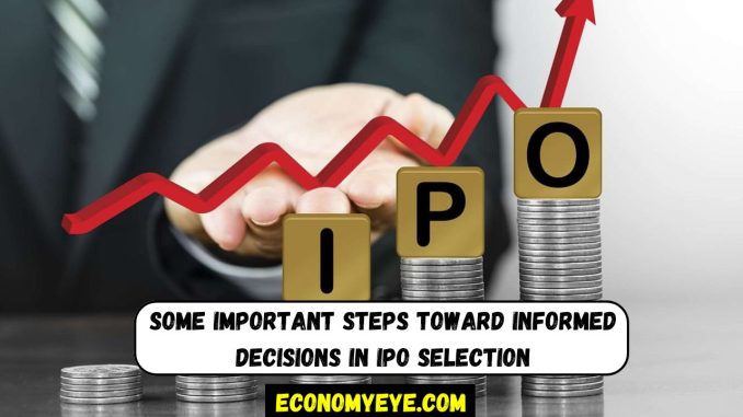 Some Important Steps toward Informed Decisions in IPO selection